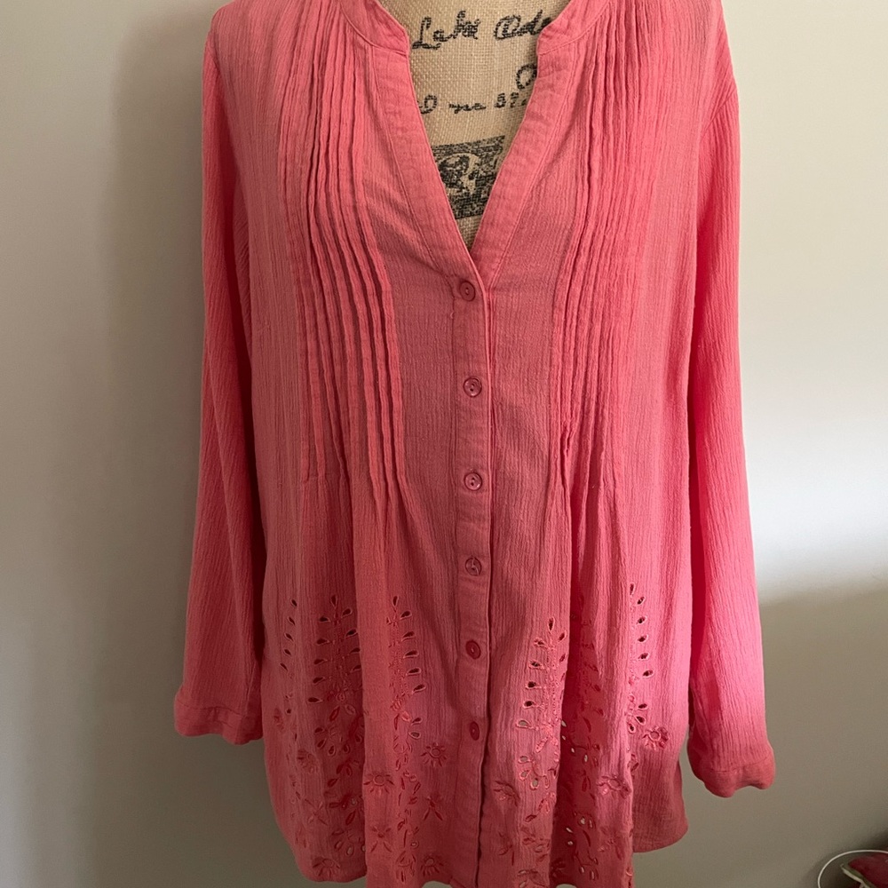 Item 1……Surroundings Tunic Vneck top 1x.